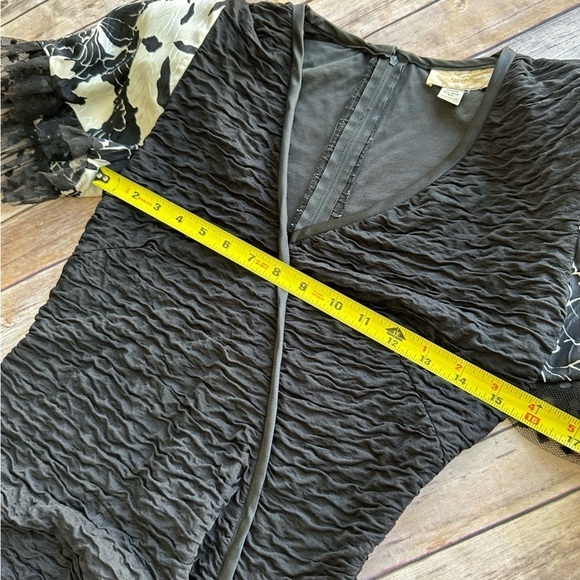 Lorrie Kabala Attitudes Dress 80s Party Dress Black White Flounces Layered - Picture 6 of 16